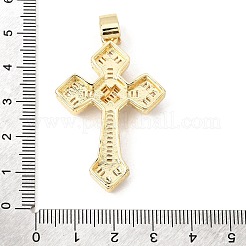 Brass Micro Pave Clear Cubic Zirconia Big Pendants&nbsp;CU-CBAB8F5-06G