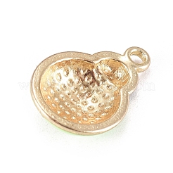 ライトゴールドプレート亜鉛合金エナメルペンダント  てんとう虫  きいろ  21.5x14.5x5mm  穴：2mm&nbsp;LS-ENAM-WH0047-42E