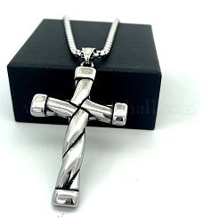 Hip Hop 304 Stainless Steel Cross Pendant Necklaces&nbsp;PT1776