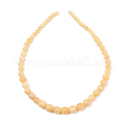 Natural Yellow Jade Graduated Beads Strands&nbsp;GG-CBA2AE1-A02