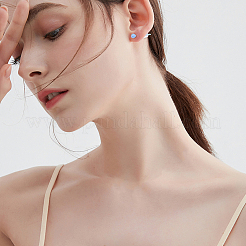 5 Pairs 5 Colors Hypoallergenic Bioceramics Zirconia Ceramic Stud Earrings for Sensitive Ears&nbsp;EJEW-BBC0001-42A