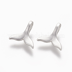 真鍮製チャーム  長持ちメッキ  クジラの尾の形状  ミックスカラー  9x9.3x3.3mm  穴：1.5x2.5mm&nbsp;KK-O122-07