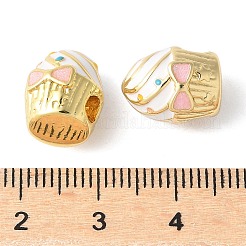 Cake Rack Plating Brass Enamel Beads&nbsp;KK-G512-02G-03
