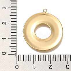 イオンプレーティング（IP）304ステンレスペンダント  ラウンドリングチャーム  18KGP本金メッキ  27x24.5x2mm  穴：1.5mm&nbsp;STAS-P371-017G-03