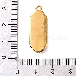 パウアシェルペンダント  304ステンレス鋼  長方形チャーム  カラフル  18KGP本金メッキ  28.5x10.5x3.3mm  穴：1.6mm&nbsp;SSHEL-B145-01F-G