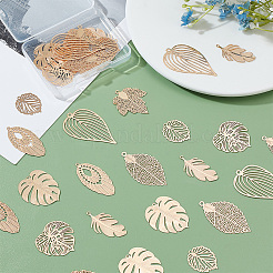 32Pcs 8 Style Brass Pendants&nbsp;KKC-PH0001-01