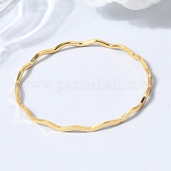 Twisted 304 Stainless Steel Bangles for Women&nbsp;BJEW-D408-04G