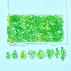 80Pcs 8 Styles Transparent Acrylic Pendants&nbsp;OACR-FS0002-34