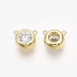 Brass Cubic Zirconia Charms&nbsp;KK-T038-563G-NF