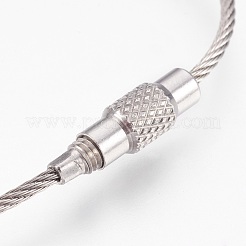 変色しにくい304ステンレススチールブレスレットの作り方  留め金付き  ステンレス鋼色  6-1/8インチ（15.5cm）  1.5mm&nbsp;BJEW-F167-04P-A