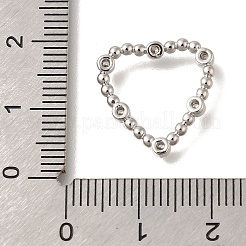 Rack Plating Brass Clear Cubic Zirconia Linking Rings&nbsp;KK-I716-26P-04