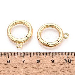 Brass Spring Gate Rings&nbsp;KK-T078-22G