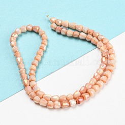 Electroplate Glass Beads Strand&nbsp;GLAA-G088-03-01D