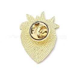 イチゴのエナメルピン  バックパック用合金ラペルピンバック  カラフル  28x21mm&nbsp;JEWB-C045-01C-G