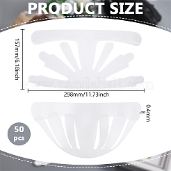 プラスチックハットインナーサポートラック  野球帽の変形防止  ホワイト  157x298x0.4mm  50pc&nbsp;AJEW-FG0007-39B
