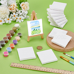 子供木製学習ジオメトリ教育玩具  スケッチブックのおもちゃ  ホワイト  72x72x11mm&nbsp;DIY-PH0018-78