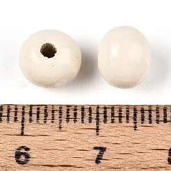 Spray Painted Round Natural Schima Wood Beads&nbsp;WOOD-A018-8mm-10