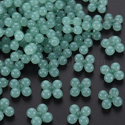 透明なアクリルビーズ  染め  [10]の形  ミディアムアクアマリン  13x13x5mm  穴：1.5mm  約1510個/500g&nbsp;MACR-S373-02E-02