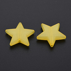 模造ゼリーアクリルビーズ  スター  ミックスカラー  20.5x22x5mm  穴：1.8mm&nbsp;X-MACR-S373-90-E-M