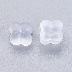 シリコン製ピアスキャッチ  ピアスバックキャッチ  透明  5x5x3.5mm  穴：0.6mm  約500個/袋&nbsp;KY-P012-01