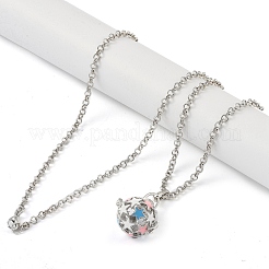 Brass Enamel Pendant Necklaces&nbsp;NJEW-G089-06P-01