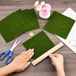 6Pcs Square Cloth Artificial Moss&nbsp;DJEW-SP0001-23