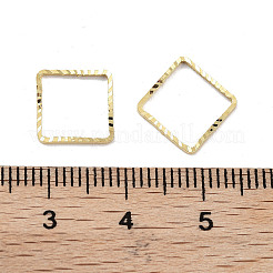 真鍮ビーズフレーム  カドミウムフリー＆鉛フリー  正方形  24KGP本金メッキ  10x10x1mm&nbsp;KK-M288-01G-C