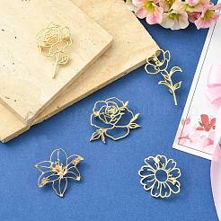 5Pcs 5 Styles Alloy Lapel Pins for Clothes&nbsp;JEWB-CJ0003-23