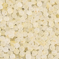 すりガラスのシードビーズ  丸い穴  双円錐形  金粉付き  淡いチソウ  4.5x3.5~4mm  穴：1.1mm  約6428個/ポンド&nbsp;SEED-N012-01F