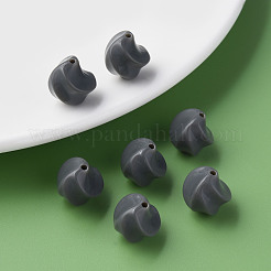 不透明なアクリルビーズ  ツイスト  グレー  14.5x14x14mm  穴：1.6mm  約390個/500g&nbsp;MACR-S373-139-A04