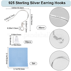 10 Pairs 925 Sterling Silver Earring Hooks&nbsp;STER-BBC0006-81