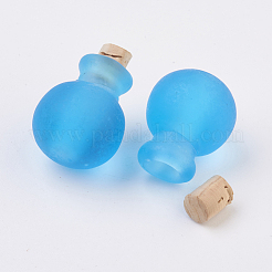 手作りランプワーク香水瓶ペンダント  精油ボトル  艶消し  ミックスカラー  24~25.5mm  穴：5~5.5mm  ボトル容量：0.5~1ml（0.017~0.03液量オンス）&nbsp;LAMP-P044-P