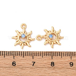 Brass Micro Pave Cubic Zirconia Pendants&nbsp;KK-Z112-02G