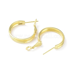 925 Sterling Silver Hoop Earrings&nbsp;EJEW-K258-13G