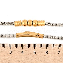 304 Stainless Steel Box Chain Necklaces&nbsp;NJEW-Z055-01GP