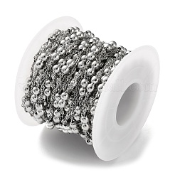 304 Stainless Steel Chains with Beads&nbsp;CHS-F020-09P