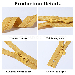 12個 6色 衣服アクセサリー  ナイロン閉口ジッパー  ファスナー部品  合金パーツ  ミックスカラー  285x26x2mm  2個/カラー&nbsp;FIND-GF0008-62