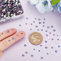 3200Pcs 4 Styls Flat Back Glass Cabochons&nbsp;GLAA-GA0001-64