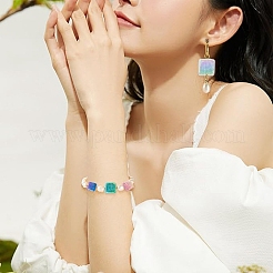 10Pcs Gradient Color & UV Plating Transparent Acrylic Beads&nbsp;OACR-YW0002-25D