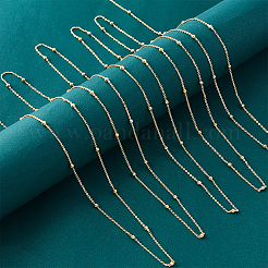 真鍮製衛星チェーン  溶接されていない  スプールで  ゴールドカラー  2x1x0.2mm  約16.40フィート（5m）/ロール&nbsp;CHC-WH0012-01
