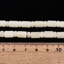 天然な白アフリカオパールビーズ連売り  コラム＆ロンデルビーズ  8~8.5x6~7mm  穴：0.7mm  ロンデル：5.5~6.5x3~4mm  約63~66個/連  14.96~15.55インチ（38~39.5cm）&nbsp;G-N346-03A-10