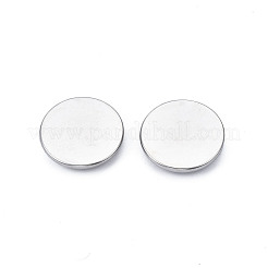 アイアンスナップボタンパーツ  プラスチック付き  スナップキャップ  衣服のボタン  フラットラウンド  ニッケルフリー＆鉛フリー  プラチナ  30x6.5mm  約6個/セット&nbsp;BUTT-T012-01E-P-FF
