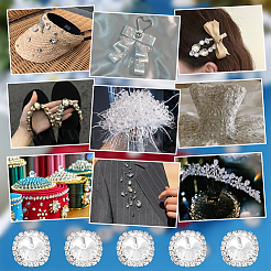 20Pcs Brass with Glass Sew on Rhinestone&nbsp;FIND-OC0013-69