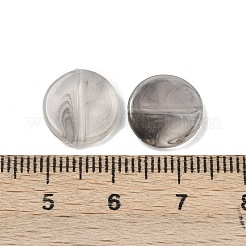 不透明なアクリルビーズ  フラットラウンド  グレー  11.5~12x3mm  穴：1.2mm  約1500~1580個/500g&nbsp;MACR-C037-08C