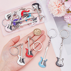 12Pcs 6 Styles Zinc Alloy Keychain&nbsp;KEYC-ME0001-01