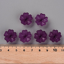 Transparent Frosted Acrylic Bead Caps&nbsp;X-MACR-S371-04A-743
