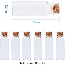 ガラスの瓶のガラスびん  鉄ネジアイピンベイルペグとジュートより糸付き  ミックスカラー  62x22mm&nbsp;AJEW-PH0015-02