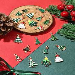 20Pcs 10 Styles Christmas Alloy Enamel Pendants&nbsp;FIND-FS0002-64