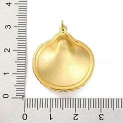 304ステンレスペンダント  丸カン付き  18KGP本金メッキ  シェル形状  27x25x7mm  穴：3mm&nbsp;STAS-Z096-02G-07