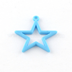 アクリルビーズ  混合図形  ライトスカイブルー  5.5~28x6~20x3~11mm  穴：1~5mm&nbsp;X-SACR-S756-04